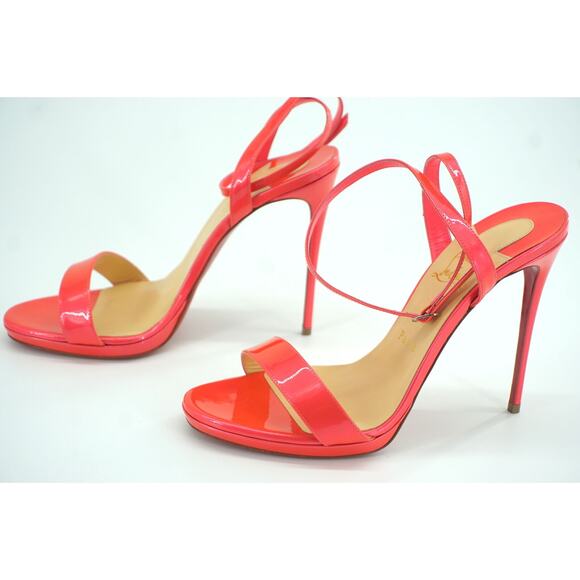 Christian Louboutin Loubi Queen Ankle Strappy Sandals Size 40 10 Pink $875 NIB - Picture 11 of 12
